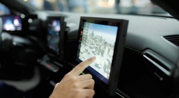 TomTom's Orbis Map in development on a car's dashboard